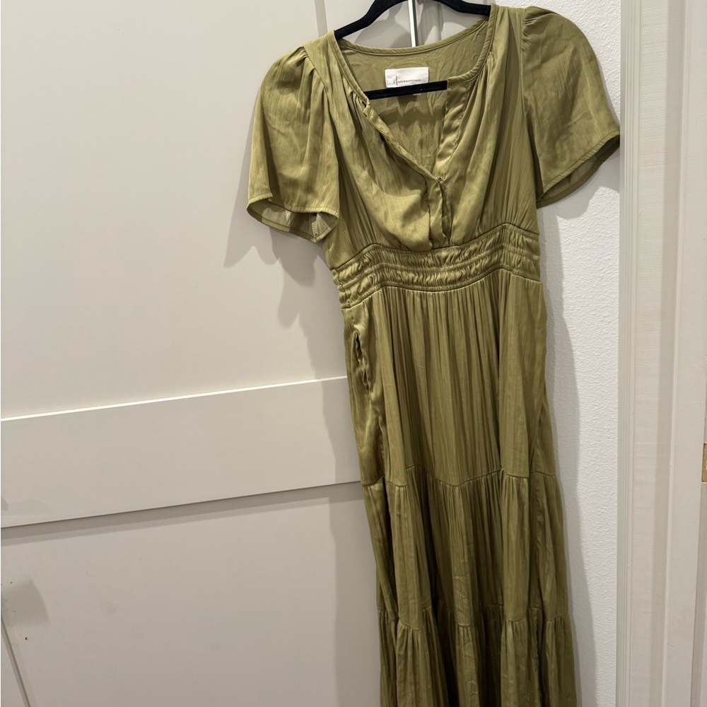 Elegant Olive Green Somerset Maxi Dress